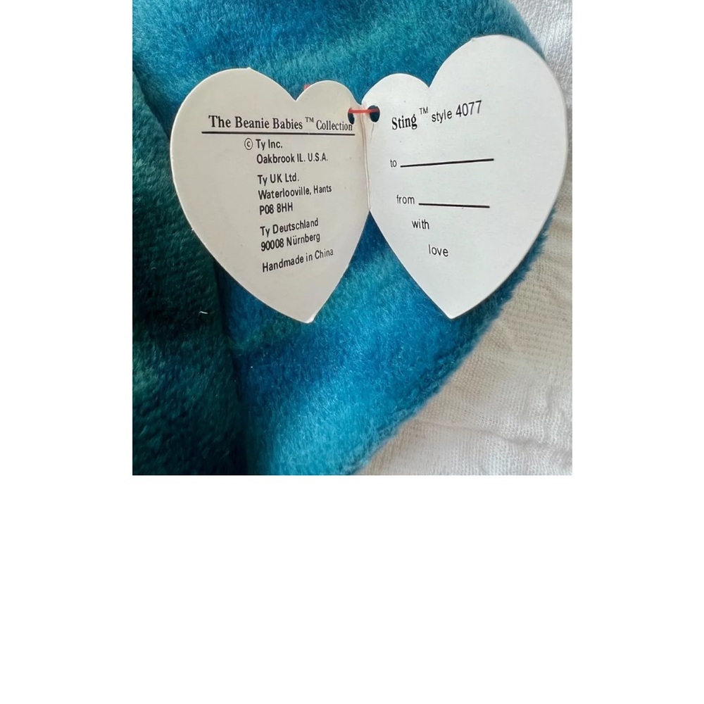 Ty Teenie Beanie Baby Plush Stingray "Sting The Ray" - Picture 5 of 5